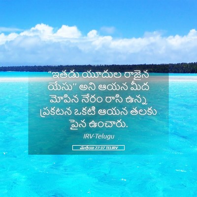Picture 05 - మత్తయి 27:37 TELIRV - “ఇతడు యూదుల రాజైన - Bible Verse Picture