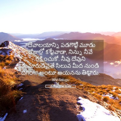 Picture 05 - మత్తయి 27:40 TELIRV - “దేవాలయాన్ని - Bible Verse Picture