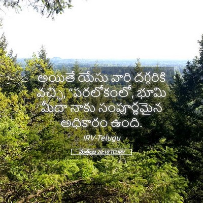 Picture 05 - మత్తయి 28:18 TELIRV - అయితే యేసు వారి - Bible Verse Picture