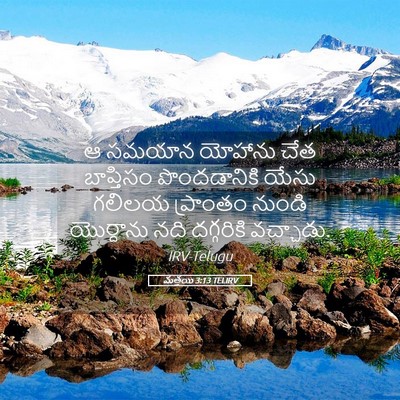 Picture 05 - మత్తయి 3:13 TELIRV - ఆ సమయాన యోహాను చేత - Bible Verse Picture