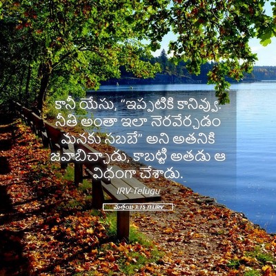Picture 05 - మత్తయి 3:15 TELIRV - కానీ యేసు, - Bible Verse Picture