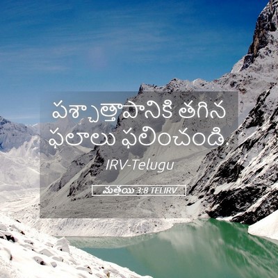 Picture 05 - మత్తయి 3:8 TELIRV - పశ్చాత్తాపానికి - Bible Verse Picture