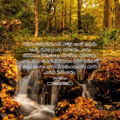 Picture 05 - మత్తయి 4:21 TELIRV - యేసు అక్కడనుంచి - Bible Verse Picture