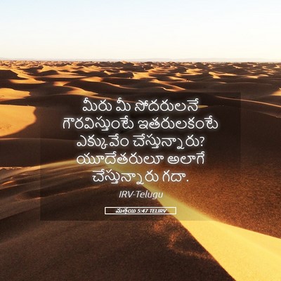 Picture 05 - మత్తయి 5:47 TELIRV - మీరు మీ సోదరులనే - Bible Verse Picture
