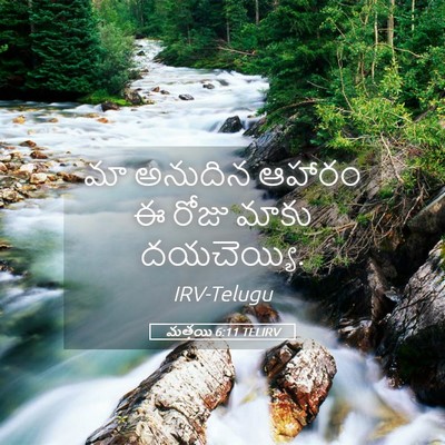 Picture 05 - మత్తయి 6:11 TELIRV - మా అనుదిన ఆహారం ఈ - Bible Verse Picture