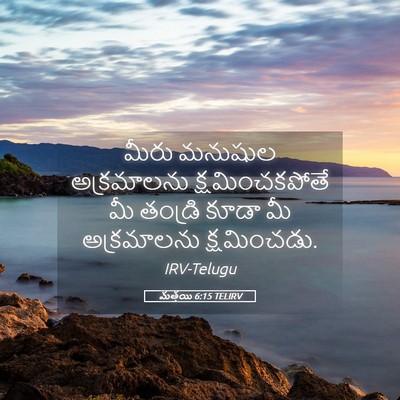 Picture 05 - మత్తయి 6:15 TELIRV - మీరు మనుషుల - Bible Verse Picture