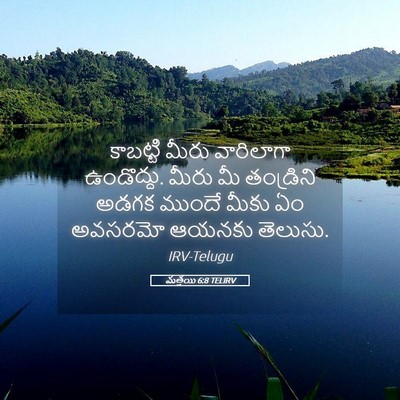 Picture 05 - మత్తయి 6:8 TELIRV - కాబట్టి మీరు - Bible Verse Picture