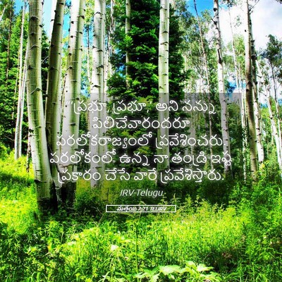 Picture 05 - మత్తయి 7:21 TELIRV - “‘ప్రభూ, ప్రభూ,’ - Bible Verse Picture