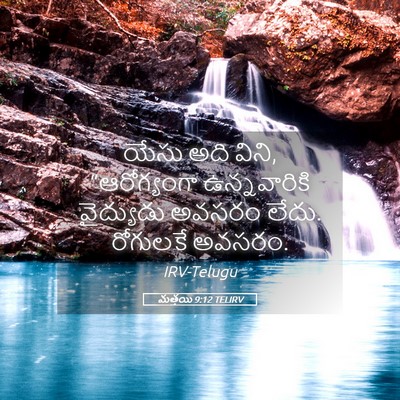 Picture 05 - మత్తయి 9:12 TELIRV - యేసు అది విని, - Bible Verse Picture