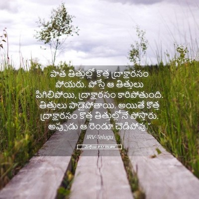 Picture 05 - మత్తయి 9:17 TELIRV - పాత తిత్తుల్లో - Bible Verse Picture