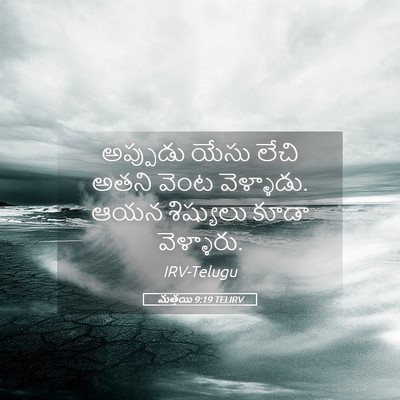 Picture 05 - మత్తయి 9:19 TELIRV - అప్పుడు యేసు లేచి - Bible Verse Picture