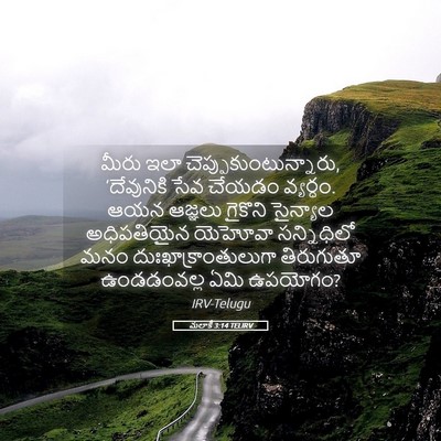 Picture 05 - మలాకీ 3:14 TELIRV - మీరు ఇలా - Bible Verse Picture