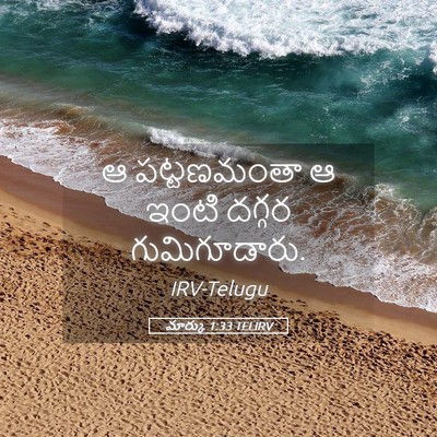 Picture 05 - మార్కు 1:33 TELIRV - ఆ పట్టణమంతా ఆ ఇంటి - Bible Verse Picture