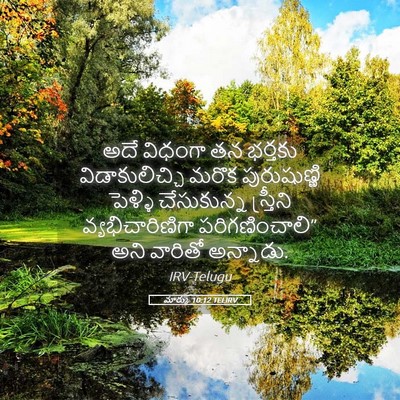 Picture 05 - మార్కు 10:12 TELIRV - అదే విధంగా తన - Bible Verse Picture