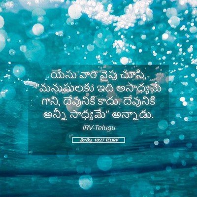 Picture 05 - మార్కు 10:27 TELIRV - యేసు వారి వైపు - Bible Verse Picture