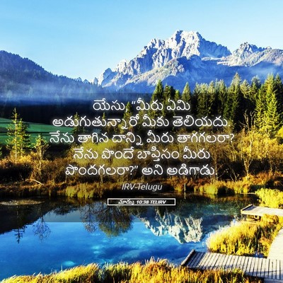 Picture 05 - మార్కు 10:38 TELIRV - యేసు, “మీరు ఏమి - Bible Verse Picture
