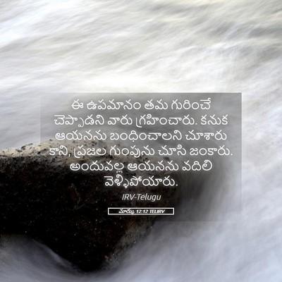 Picture 05 - మార్కు 12:12 TELIRV - ఈ ఉపమానం తమ - Bible Verse Picture