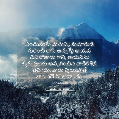 Picture 05 - మార్కు 14:21 TELIRV - ఎందుకంటే మనుష్య - Bible Verse Picture