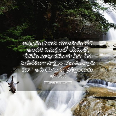 Picture 05 - మార్కు 14:60 TELIRV - అప్పుడు ప్రధాన - Bible Verse Picture