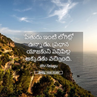 Picture 05 - మార్కు 14:66 TELIRV - పేతురు ఇంటి - Bible Verse Picture