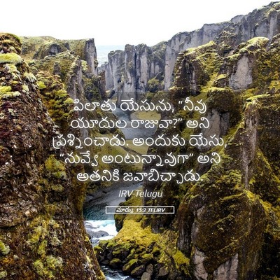 Picture 05 - మార్కు 15:2 TELIRV - పిలాతు యేసును, - Bible Verse Picture