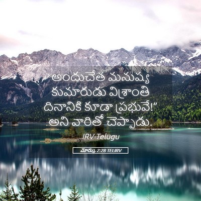 Picture 05 - మార్కు 2:28 TELIRV - అందుచేత మనుష్య - Bible Verse Picture