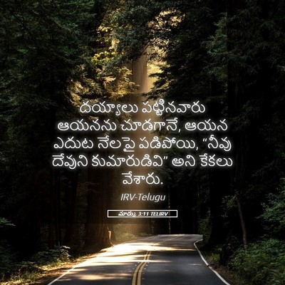 Picture 05 - మార్కు 3:11 TELIRV - దయ్యాలు - Bible Verse Picture