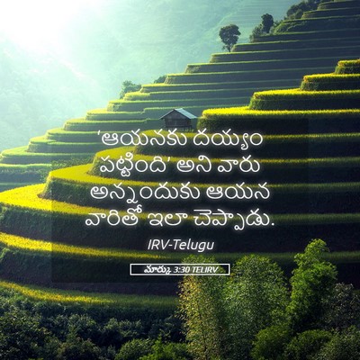 Picture 05 - మార్కు 3:30 TELIRV - ‘ఆయనకు దయ్యం - Bible Verse Picture