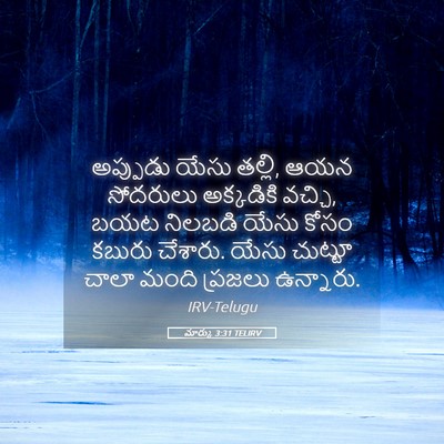 Picture 05 - మార్కు 3:31 TELIRV - అప్పుడు యేసు - Bible Verse Picture
