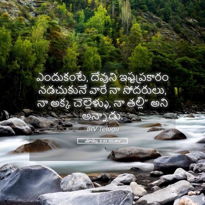 Picture 05 - మార్కు 3:35 TELIRV - ఎందుకంటే, దేవుని - Bible Verse Picture