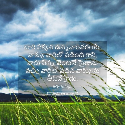 Picture 05 - మార్కు 4:15 TELIRV - దారి పక్కన - Bible Verse Picture