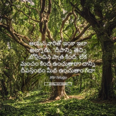 Picture 05 - మార్కు 4:21 TELIRV - ఆయన వారితో ఇంకా - Bible Verse Picture