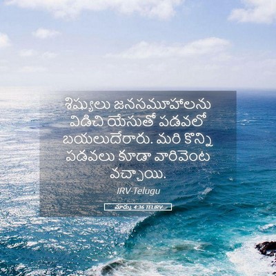 Picture 05 - మార్కు 4:36 TELIRV - శిష్యులు - Bible Verse Picture
