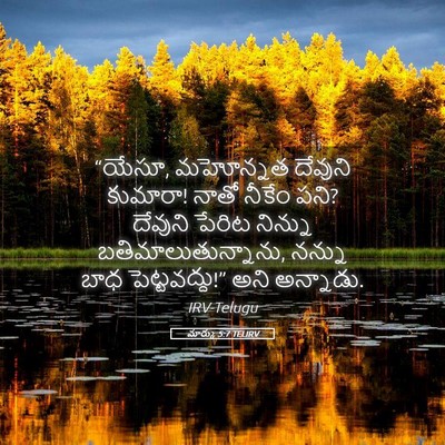 Picture 05 - మార్కు 5:7 TELIRV - “యేసూ, మహోన్నత - Bible Verse Picture