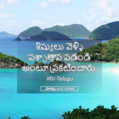 Picture 05 - మార్కు 6:12 TELIRV - శిష్యులు వెళ్ళి - Bible Verse Picture