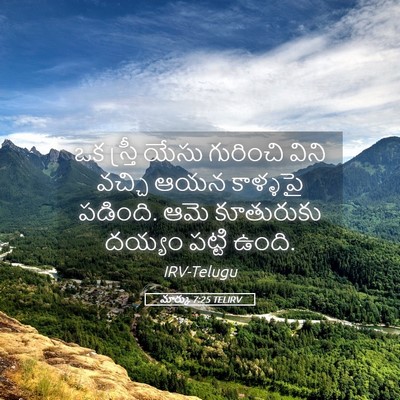 Picture 05 - మార్కు 7:25 TELIRV - ఒక స్త్రీ యేసు - Bible Verse Picture