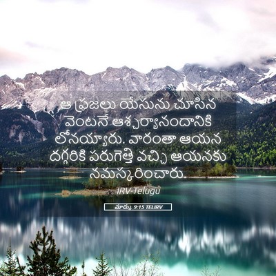 Picture 05 - మార్కు 9:15 TELIRV - ఆ ప్రజలు యేసును - Bible Verse Picture