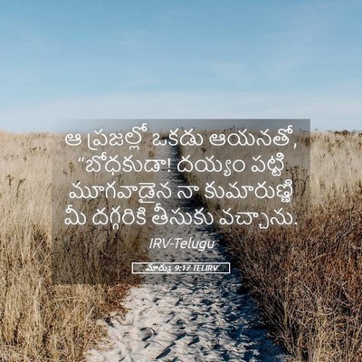 Picture 05 - మార్కు 9:17 TELIRV - ఆ ప్రజల్లో ఒకడు - Bible Verse Picture
