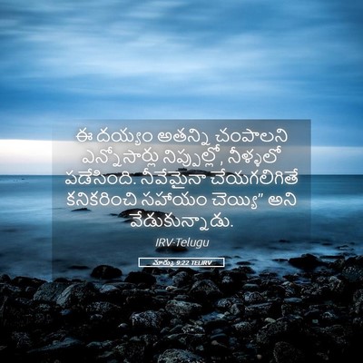 Picture 05 - మార్కు 9:22 TELIRV - ఈ దయ్యం అతన్ని - Bible Verse Picture