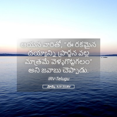 Picture 05 - మార్కు 9:29 TELIRV - ఆయన వారితో, “ఈ - Bible Verse Picture