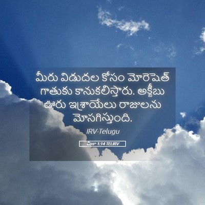 Picture 05 - మీకా 1:14 TELIRV - మీరు విడుదల కోసం - Bible Verse Picture