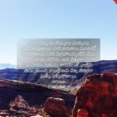 Picture 05 - మీకా 1:7 TELIRV - దాని చెక్కుడు - Bible Verse Picture