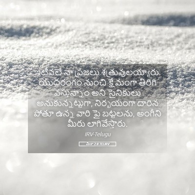 Picture 05 - మీకా 2:8 TELIRV - ఇటీవలే నా ప్రజలు - Bible Verse Picture