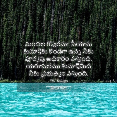 Picture 05 - మీకా 4:8 TELIRV - మందల గోపురమా, - Bible Verse Picture