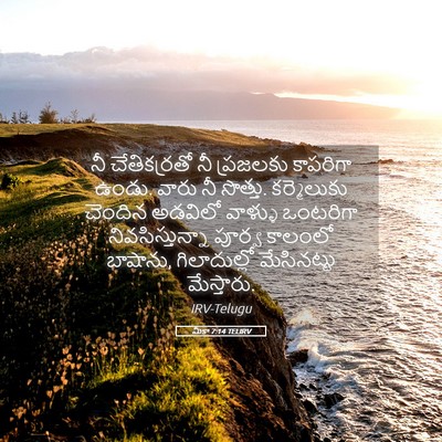 Picture 05 - మీకా 7:14 TELIRV - నీ చేతికర్రతో నీ - Bible Verse Picture