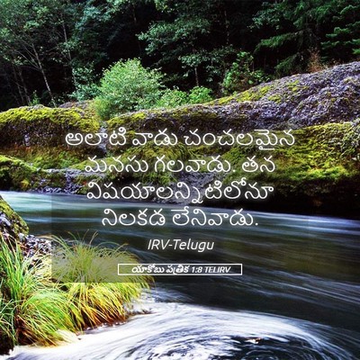 Picture 05 - యాకోబు పత్రిక 1:8 TELIRV - అలాటి వాడు - Bible Verse Picture