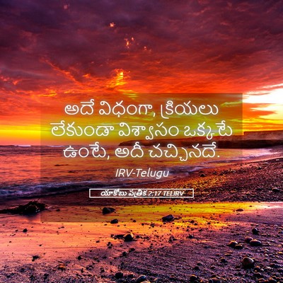 Picture 05 - యాకోబు పత్రిక 2:17 TELIRV - అదే విధంగా, - Bible Verse Picture