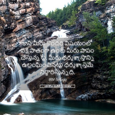 Picture 05 - యాకోబు పత్రిక 2:9 TELIRV - కాని మీరు కొందరి - Bible Verse Picture