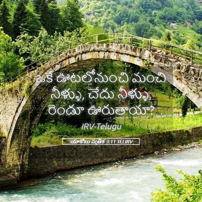 Picture 05 - యాకోబు పత్రిక 3:11 TELIRV - ఒకే ఊటలోనుంచి - Bible Verse Picture