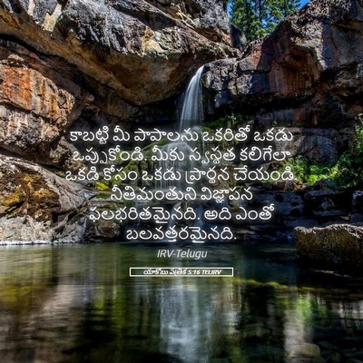 Picture 05 - యాకోబు పత్రిక 5:16 TELIRV - కాబట్టి మీ - Bible Verse Picture